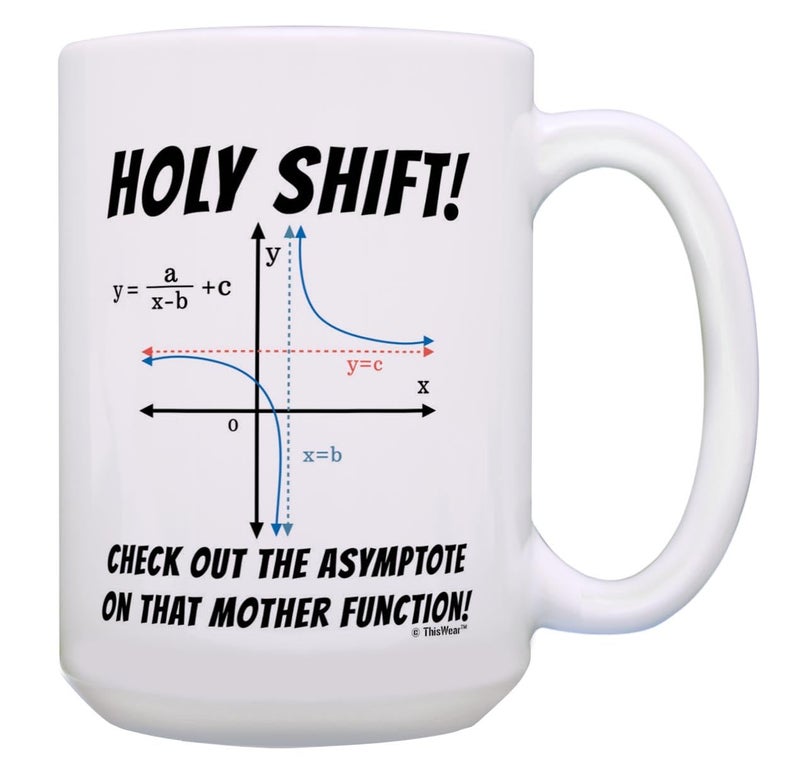 ThisWear Math Joke Gifts for Math Teacher Holy Shift 15oz Ceramic Coffee Mug with Handle - Image 1